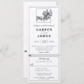 Kirschblüte Hochzeitseinladung w uAwg beigefügt Einladung (Vorne/Hinten)