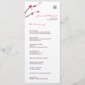 Kirschblüte Hochzeitsprogramm matte Programm (Vorderseite)