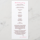 Kirschblüte Hochzeitsprogramm matte Programm (Rückseite)