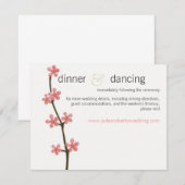 Kirschblüte Hochzeitswebsite Visitenkarte Begleitkarte (Vorne/Hinten)