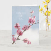 Kirschblüte im Himmel, der an Sie denkt Karte (Gelbe Blume)