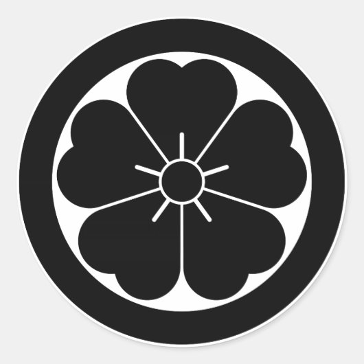 Kirschblüte im Kreis Runder Aufkleber (Vorderseite)