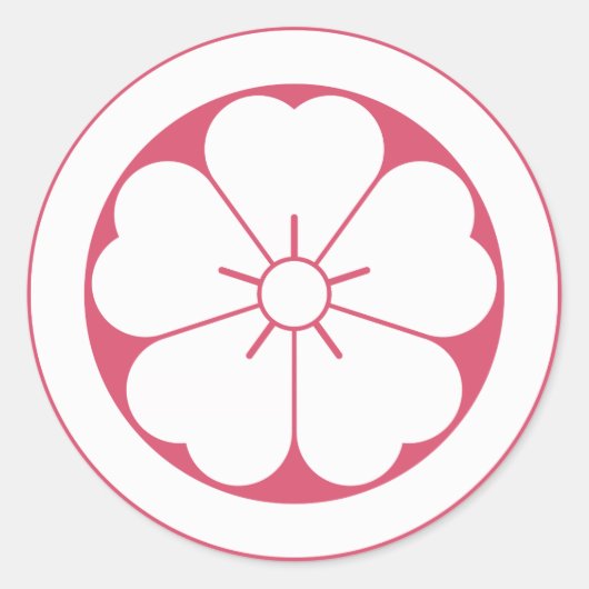 Kirschblüte im Kreis Runder Aufkleber (Vorderseite)