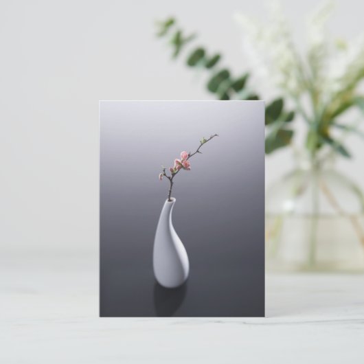 Kirschblüte im Vase Postkarte (Stehend Vorderseite)