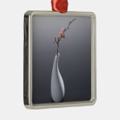 Kirschblüte im Vase Silbernes Ornament (Rechts)