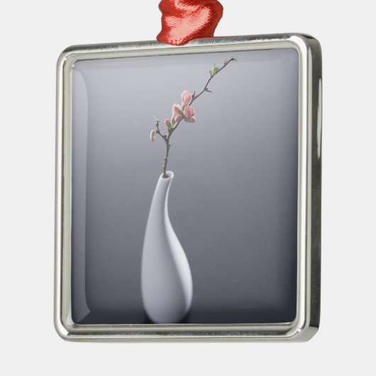 Kirschblüte im Vase Silbernes Ornament (Links)