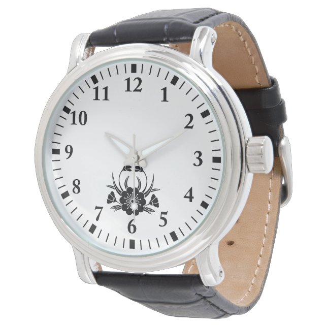 Kirschblüte in Krebsform Armbanduhr (Schrägansicht)