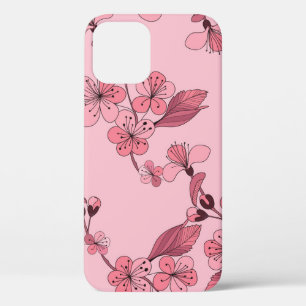 Kirschblüte in rosa Farbe auf weißem Hintergrund. Case-Mate iPhone Hülle