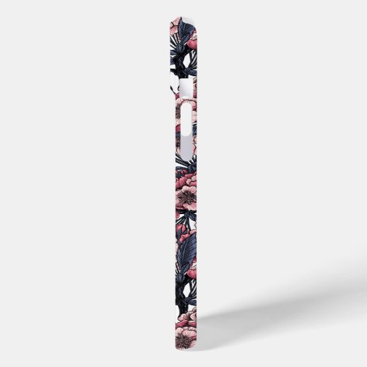 Kirschblüte in Rosa und Blau Case-Mate iPhone Hülle (Rückseite / Links)