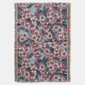 Kirschblüte in Rosa und Blau Decke (Vorderseite Vertikal)