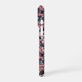 Kirschblüte in Rosa und Blau iPhone Hülle (Linke Seite)