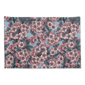 Kirschblüte in Rosa und Blau Kissenbezug (Rückseite-Rechts)