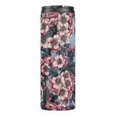 Kirschblüte in Rosa und Blau Thermosbecher (Rückseite)