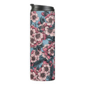 Kirschblüte in Rosa und Blau Thermosbecher (Nach rechts gedreht)