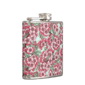 Kirschblüte in Rosa und Minze Flachmann (Rechts)