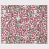 Kirschblüte in Rosa und Minze Geschenkpapier (Flach)