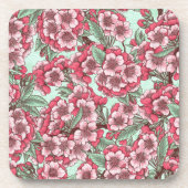 Kirschblüte in Rosa und Minze Getränkeuntersetzer (Vorderseite)