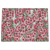 Kirschblüte in Rosa und Minze Große Geschenktüte (Vorderseite)