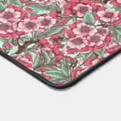 Kirschblüte in Rosa und Minze Schreibtischunterlage (Ecke)