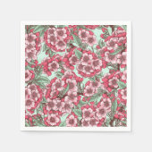 Kirschblüte in Rosa und Minze Serviette (Vorderseite)