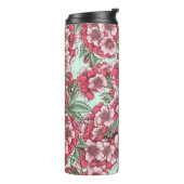 Kirschblüte in Rosa und Minze Thermosbecher (Nach links gedreht)