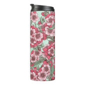Kirschblüte in Rosa und Minze Thermosbecher (Nach rechts gedreht)