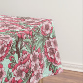 Kirschblüte in Rosa und Minze Tischdecke (Beispiel)