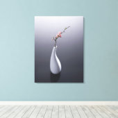 Kirschblüte in Vase Leinwanddruck (Insitu (Holzboden))