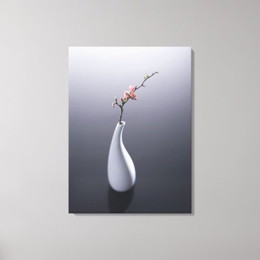 Kirschblüte in Vase Leinwanddruck (Vorderseite)
