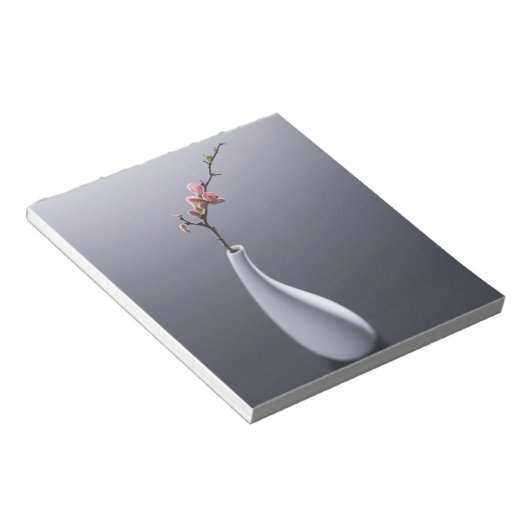 Kirschblüte in Vase Notizblock (angewinkelt)