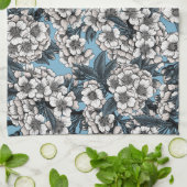 Kirschblüte in weiß und blau geschirrtuch (Gefaltet)