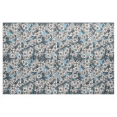 Kirschblüte in weiß und blau stoff (Yard (91,4 cm))