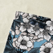 Kirschblüte in weiß und blau strandtuch (Beispiel)