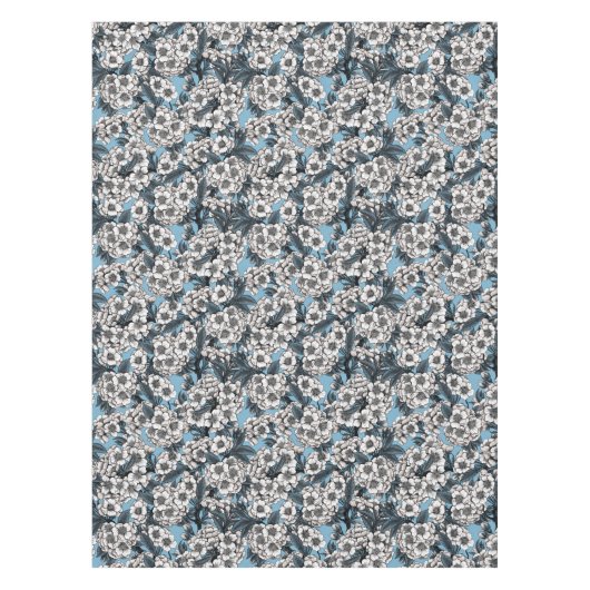 Kirschblüte in weiß und blau tischdecke (Vorderseite)