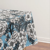 Kirschblüte in weiß und blau tischdecke (Beispiel)