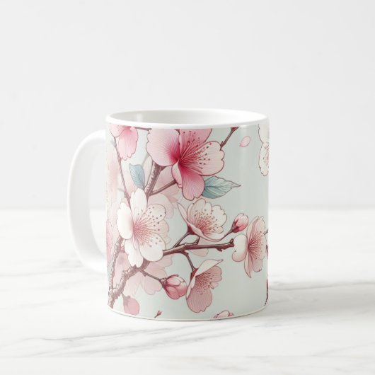Kirschblüte Kaffeetasse (Vorderseite Links)