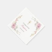 Kirschblüte katholische Taufe Serviette (Ecke)