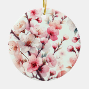 Kirschblüte Keramik Ornament