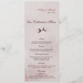 Kirschblüte Kirschblüte u. Liebe-Schwalben, die Menükarte (Rückseite)