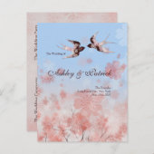 Kirschblüte Kirschblüte und Ankündigungspostkarte (Vorne/Hinten)