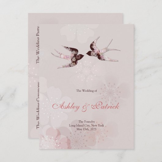 Kirschblüte Kirschblüte und Blumenprogramm Ankündigungspostkarte (Vorne/Hinten)