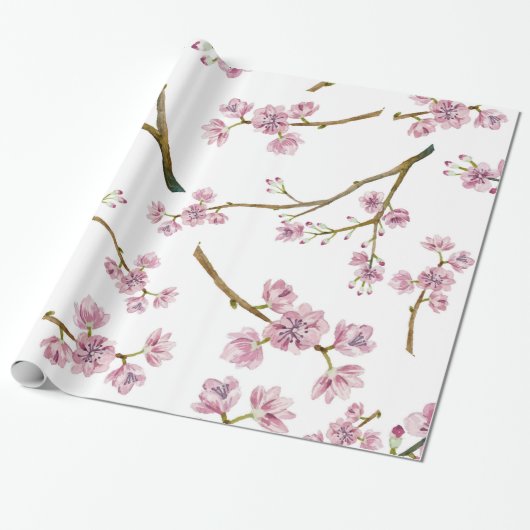 Kirschblüte-Kirschblüten-Druck Geschenkpapier (Ungerollt)