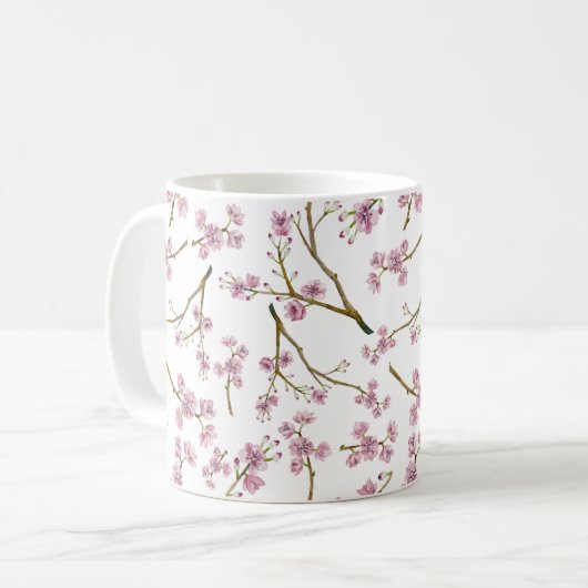 Kirschblüte-Kirschblüten-Druck Kaffeetasse (Vorderseite Links)