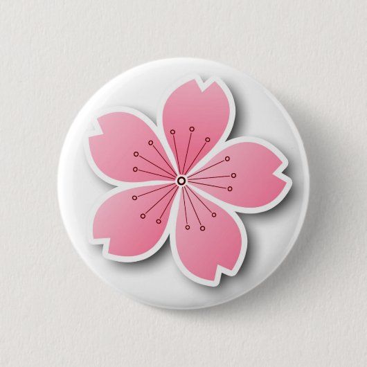 Kirschblüte-Knopf Button (Vorderseite)