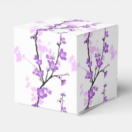 Kirschblüte, königlich lila, Blume, Mädchen Geschenkschachtel (Rückseite)