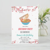 Kirschblüte lepover ramen Party Einladung (Stehend Vorderseite)