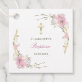 Kirschblüte Mädchen katholische Taufe Geschenkanhänger (Vorderseite)