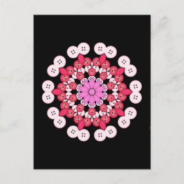 Kirschblüte Mandala Postkarte