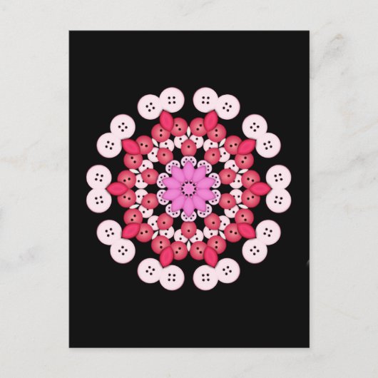 Kirschblüte Mandala Postkarte (Vorderseite)