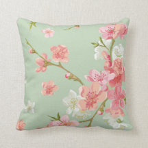 Kirschblüte, Minze, Jade, modisch, schön, Muster,